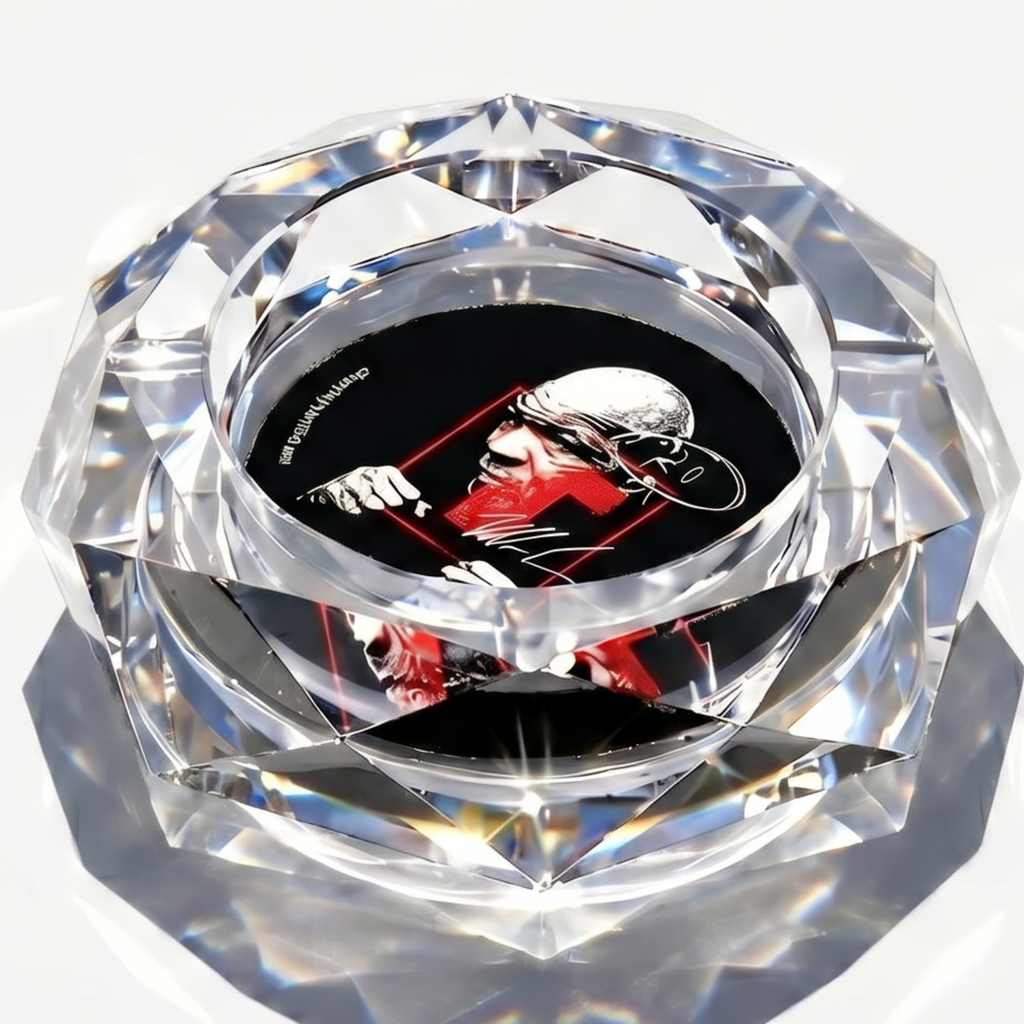 TYSON 2.0 - Ashtray Diamond Cut ''Boxing Mike'' - CLEAR