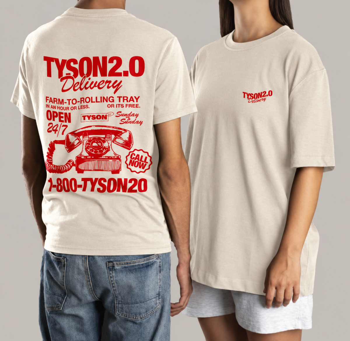TYSON 2.0 -T-shirt Delivery (Unisex) - Beige