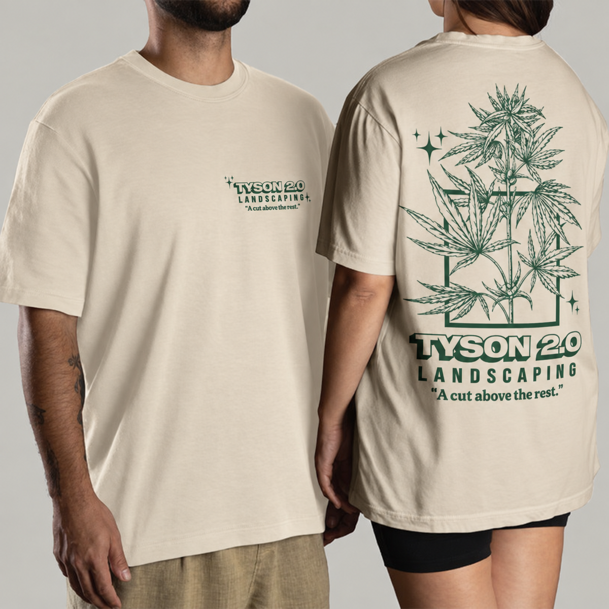 TYSON 2.0 - T-shirt Landscaping (Unisex) - Beige