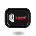 Black tray with Tyson Amsterdam logo on a white background