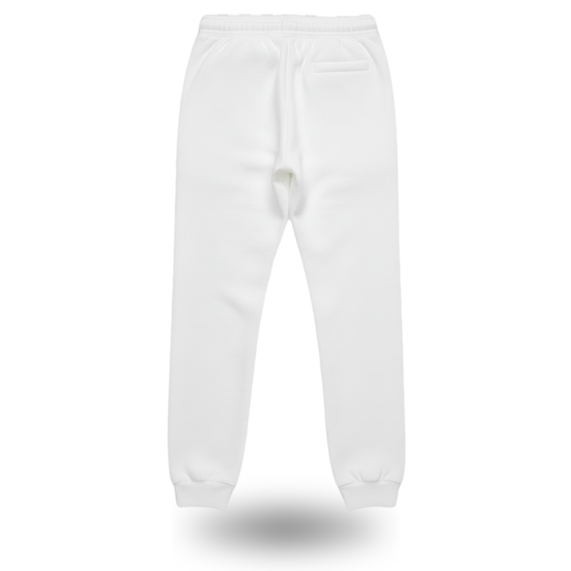 White sweatpants on a white background