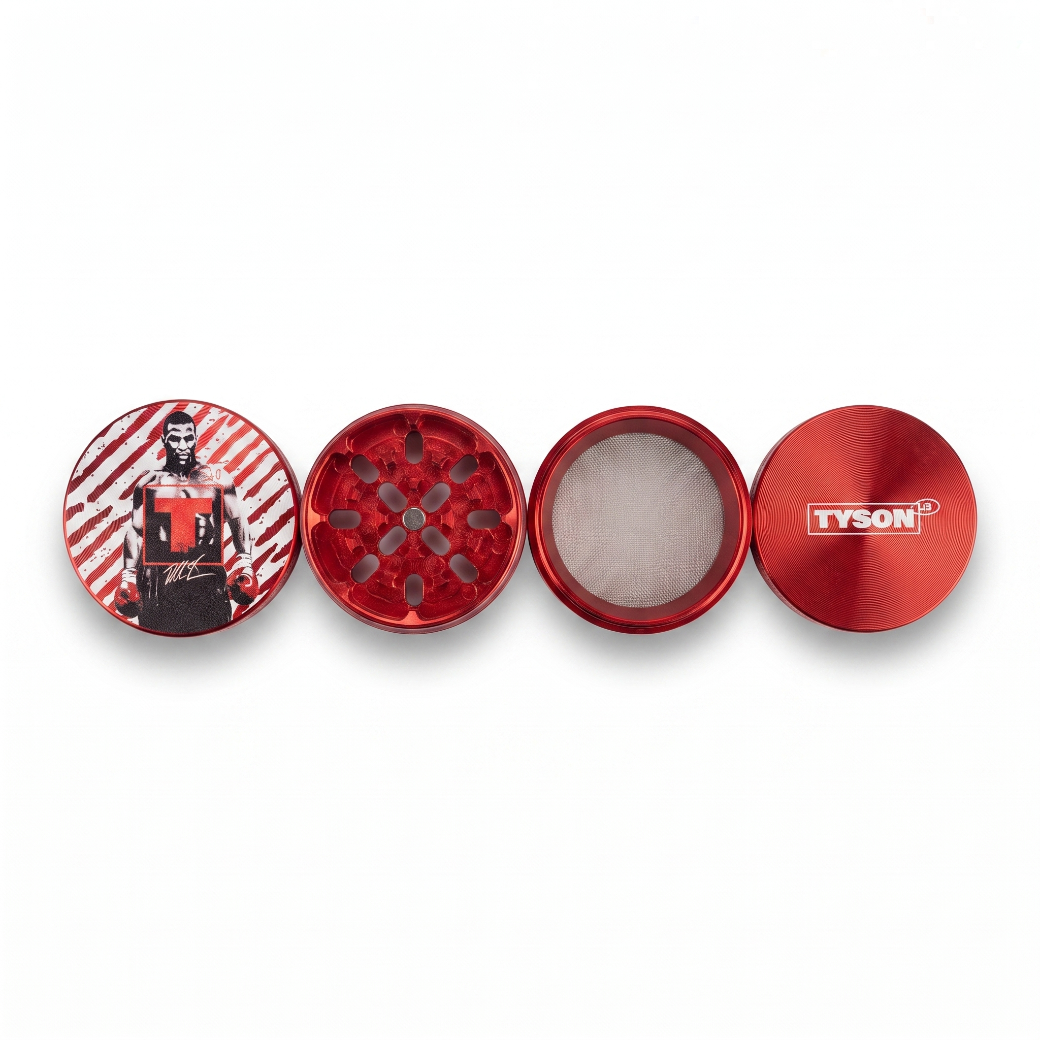 TYSON 2.0 - TYSON Metal Grinder 4pcs Red