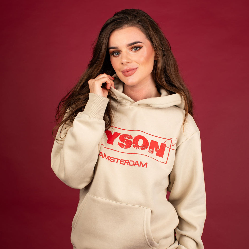 TYSON 2.0 -  Logo Hoodie (Unisex) - Beige