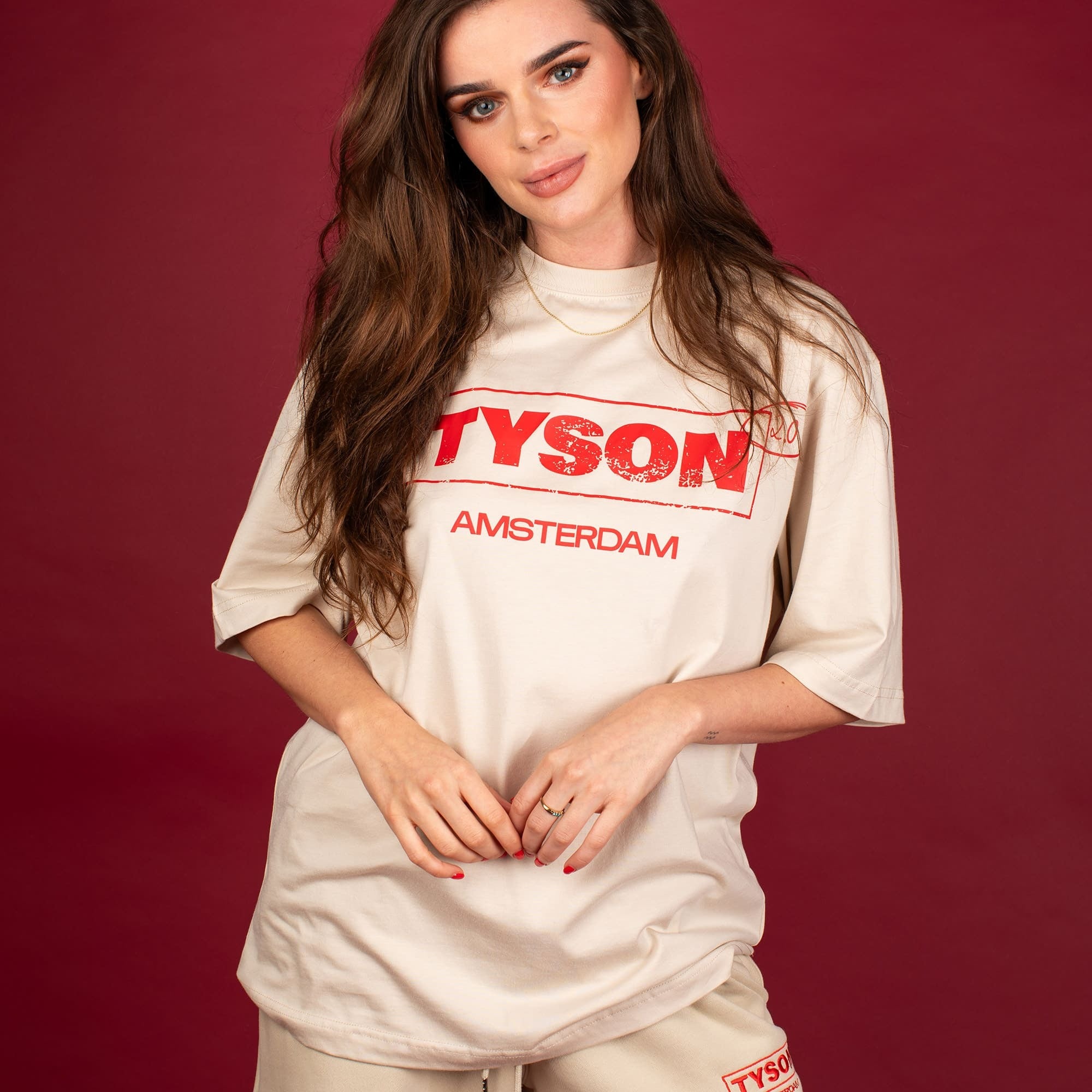 TYSON 2.0 -  Logo T-Shirt (Unisex) - Beige